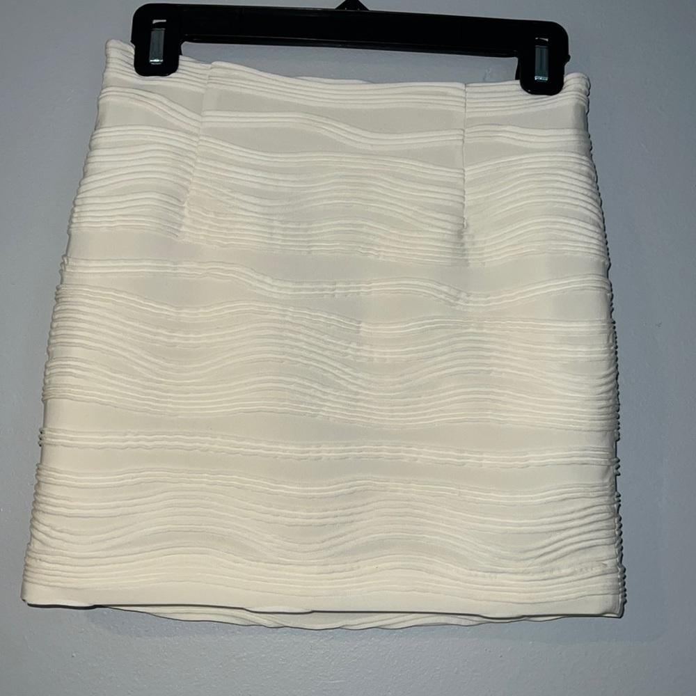 White mini skirt